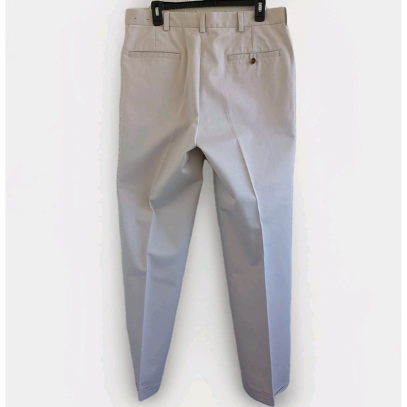Brooks Brothers 346 Men's Khaki Cotton Pleated Dress Pants Size 35x32 - Picture 6 of 7